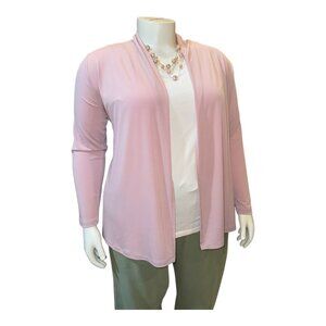 Christopher & Banks Petite Mauve Pink Open-Front Stretchy Cardigan Wmn's PXL NEW